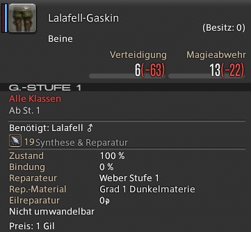 Lalafell-Gaskin In-Game Ansicht.