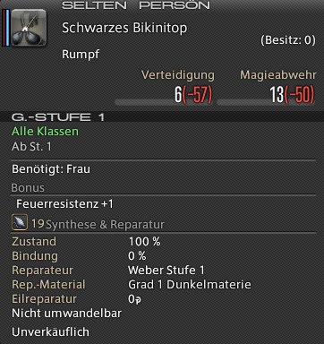 Schwarzes Bikinitop In-Game Ansicht.