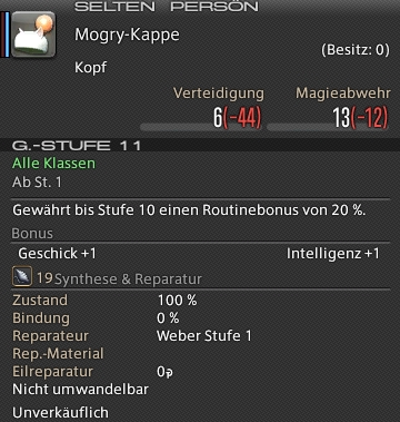 Mogry-Kappe In-Game Ansicht.