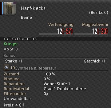 Hanf-Kecks In-Game Ansicht.